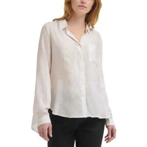 Calvin Klein Jeans Printed Blouse  Snake Khaki NWT